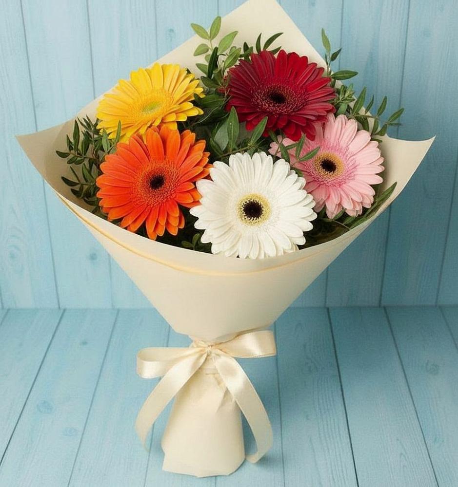 Букет цветов из: Герберы в Майском