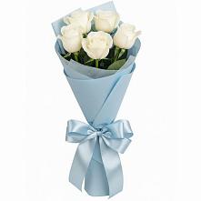 Букет 5 Белых роз Проуд в Майском