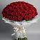 Букет 101 Красная роза Блэк Мэджик в Майском