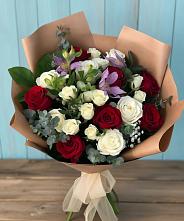 Букет цветов из:  Розы и Альстромерии в Майском