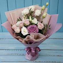 Букет цветов из:  Розы и Лизиантусы #REPLACE_PRED# Майском