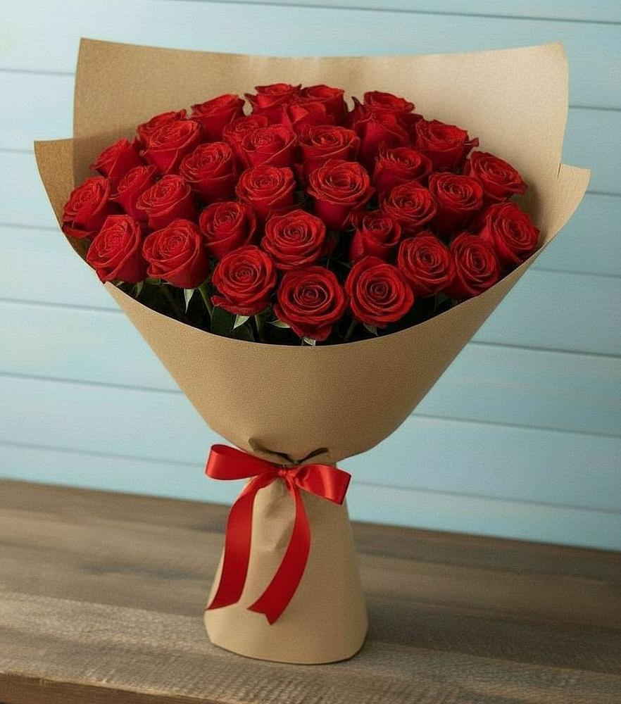 Букет Красные розы Милано в Майском