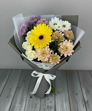 Букет цветов из:  Розы, Герберы и Хризантемы в Майском