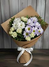 Букет цветов из:  Хризантемы и Розы в Майском