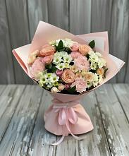 Букет цветов из:  Гвоздики, Розы и Хризантемы в Майском