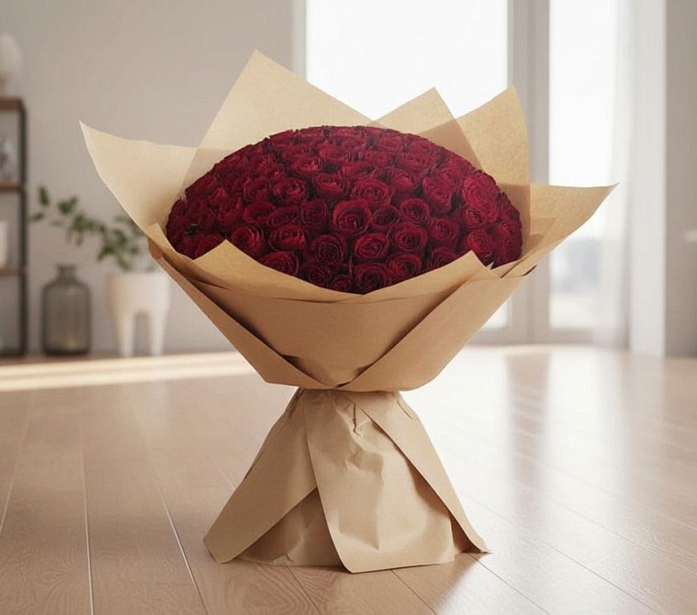 Букет 101 Красная роза в Майском