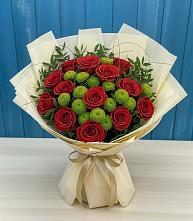 Букет цветов из:  Розы и Хризантемы #REPLACE_PRED# Майском