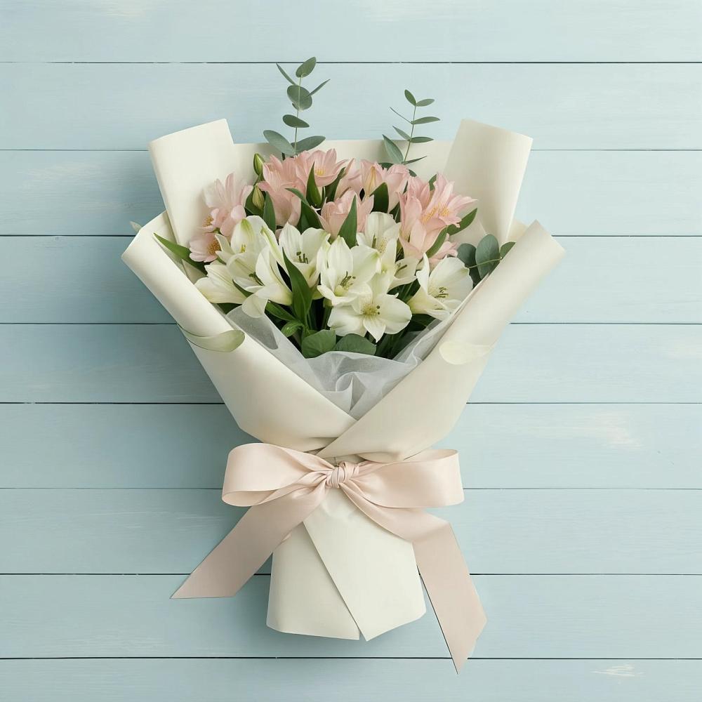 Букет цветов из: Альстромерии в Майском