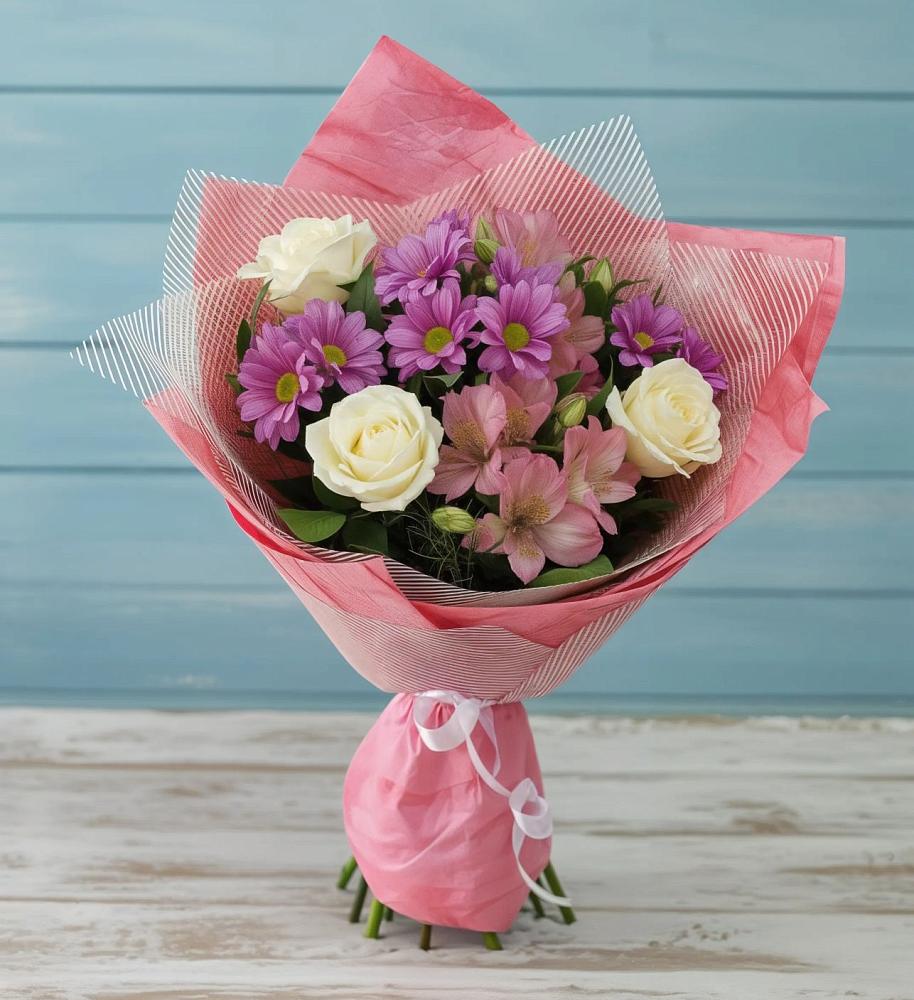 Букет цветов из: Герберы в Майском