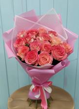 Букет 15 Розовых роз Равель в Майском